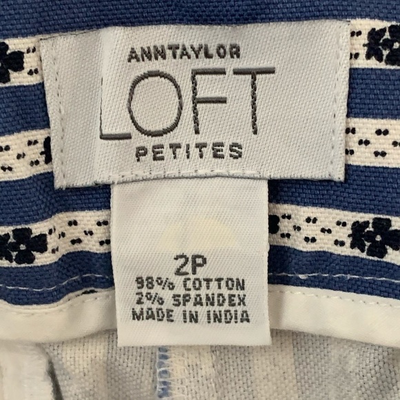 EUC-VINTAGE 90s Ann Taylor Loft, Stretch, Printed, Cropped,Pockets,St Leg Pants - Picture 13 of 14